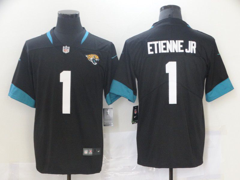 Men Jacksonville Jaguars #1 Etienne jr Black Nike Vapor Untouchable Limited 2021 NFL Jersey